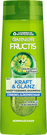 GARNIER FRUCTIS Shampoo Kraft & Glanz, stärkeres & glänzendes Haar, 400 ml
